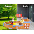 Keezi Wooden Sandpit Boat 165cm Bench Seat Beach Outdoor Toys