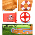 Keezi Wooden Sandpit Boat 165cm Bench Seat Beach Outdoor Toys