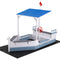 Keezi Kids Wooden Sandpit Boat with Canopy & Flag Blue