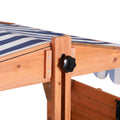 Keezi 110cm Wooden Sandbox Canopy Kids Sandpit With Cover Outdoor