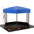 Keezi Kids Sandbox Hexagon 182cm with Canopy Wooden Sand Pit