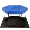 Keezi Kids Sandbox Hexagon 182cm with Canopy Wooden Sand Pit