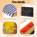 Keezi 146cm Wooden Sandbox w/ Canopy Water Basin & Toys
