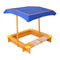 Keezi Kids Sandbox 103cm Wooden with Canopy Water Basin Toys