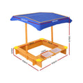 Keezi Kids Sandbox 103cm Wooden with Canopy Water Basin Toys