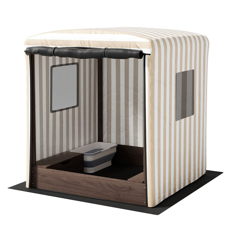 Keezi Kids Sandbox 120cm Wooden Canopy Water Basin Window