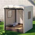 Keezi Kids Sandbox 120cm Wooden Canopy Water Basin Window