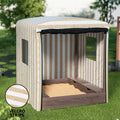 Keezi Kids Sandbox 120cm Wooden Canopy Water Basin Window