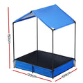 Keezi Kids Sandbox 120cm Metal Sand Pit with Canopy Cover
