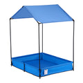 Keezi Kids Sandbox 120cm Metal Sand Pit with Canopy Cover
