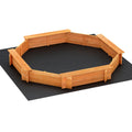 Keezi Kids Sandpit Wooden Round 182cm Sand Pit Cover Bench Seat