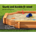 Keezi Kids Sandpit Wooden Round 182cm Sand Pit Cover Bench Seat
