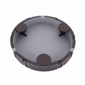 Kids Outdoor Sandpit Toys Sandbox 121cm Round Brown 3 Seats Cover Liner
