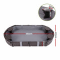 Keezi Kids Sandpit Toys Outdoor Sandbox Oval Sand Pit 4 Seats Grey Cover