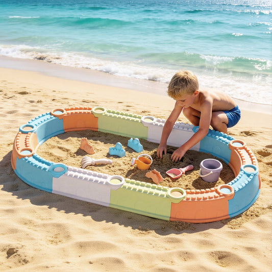 Keezi Kids Sandpit Set Beach Toys Sand Box Outdoor Play 80cm