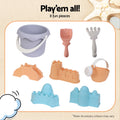 Keezi Kids Sandpit Set Beach Toys Sand Box Outdoor Play 80cm