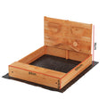 Keezi Wooden Sandbox 120cm with Cover Funnel Outdoor Toys