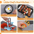 Keezi Wooden Sandpit Outdoor Kids Toy Box Mud Kitchen Sink Storage
