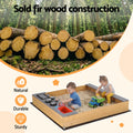 Keezi Wooden Sandpit Outdoor Kids Toy Box Mud Kitchen Sink Storage