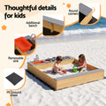 Keezi Wooden Sandpit Outdoor Kids Toy Box Mud Kitchen Sink Storage