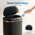 Devanti 38L Motion Sensor Automatic Rubbish Bin Black