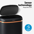 Devanti 38L Motion Sensor Automatic Rubbish Bin Black