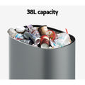 Devanti 38L Motion Sensor Automatic Rubbish Bin Grey
