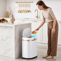 Devanti 38L Motion Sensor Automatic Rubbish Bin White