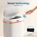 Devanti 38L Motion Sensor Automatic Rubbish Bin White