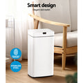 Devanti 45L Motion Sensor Automatic Rubbish Bin White