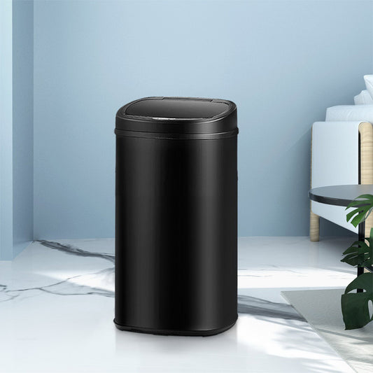 Devanti 58L Motion Sensor Rubbish Bin Automatic Black