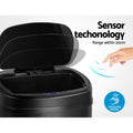 Devanti 68L Motion Sensor Rubbish Bin Automatic Black