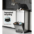 Devanti 70L Motion Sensor Automatic Bin Silver Pedal