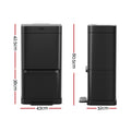 Devanti 70L Motion Sensor Automatic Pedal Bin Black