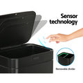Devanti 70L Motion Sensor Automatic Pedal Bin Black