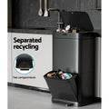 Devanti 70L Motion Sensor Automatic Pedal Bin Black
