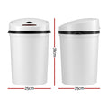 Devanti 9L Sensor Bin Motion Automatic Rubbish Bin White