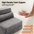 Artiss 3-in-1 Folding Sofa Bed Armless Lounger Chair with Side Pocket and Pillow
