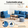 Artiss 3 Pack Folding Sofa Bed Armless Lounger Foam Floor Sofas Futons Couches
