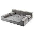 Artiss 5-in-1 Convertible Sofa Bed Floor Mattress Modular Boneless Curved Couch