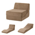 Artiss Folding Sofa Bed Foam Futon Lounger Brown Armless
