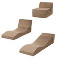 Artiss Folding Sofa Bed Foam Futon Lounger Brown Armless