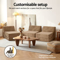 Artiss Folding Sofa Bed Foam Futon Lounger Brown Armless