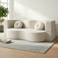 Artiss Folding Sofa Bed 2-in-1 Futon Convertible Loveseat Beige