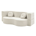 Artiss Folding Sofa Bed 2-in-1 Futon Convertible Loveseat Beige