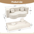 Artiss Folding Sofa Bed 2-in-1 Futon Convertible Loveseat Beige