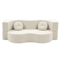 Artiss Folding Sofa Bed 2-in-1 Futon Convertible Loveseat Beige
