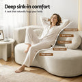 Artiss Folding Sofa Bed 2-in-1 Futon Convertible Loveseat Beige