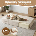 Artiss Folding Sofa Bed 2-in-1 Futon Convertible Loveseat Beige