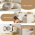 Artiss Folding Sofa Bed 2-in-1 Futon Convertible Loveseat Beige